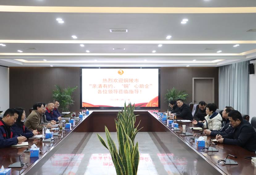 楊文萍到公司開展“親清有約、‘銅’心助企”走訪調研